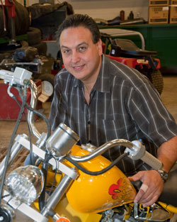 Teacher on motorcycle