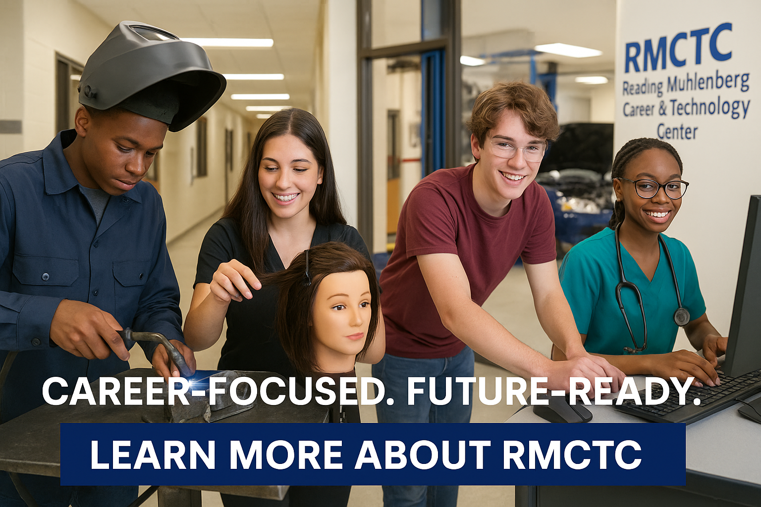 Show students doing work with words talking about RMCTC